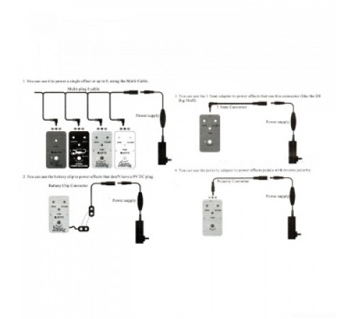 JOYO JP-03 Guitar Effect Daisy Power Supply блок питания с разветвителем для 8 педалей, 9 В, 2 А
