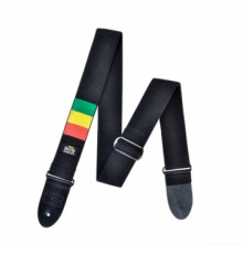 DUNLOP BОВ-01 Bob Marley Band ремень гитарный, хлопок, черный