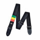 DUNLOP BОВ-01 Bob Marley Band ремень гитарный, хлопок, черный