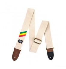 DUNLOP BОВ-03 Bob Marley Zig Zag ремень гитарный натурального цвета, конопляная пенька