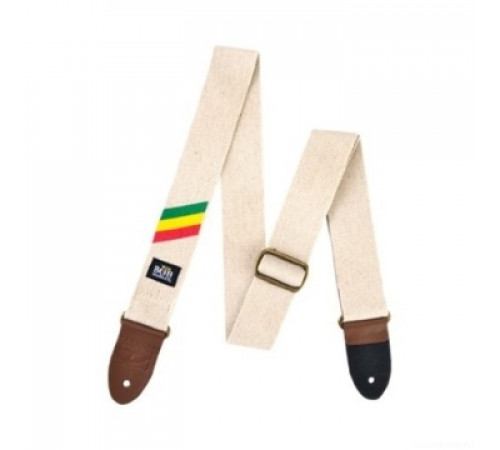 DUNLOP BОВ-03 Bob Marley Zig Zag ремень гитарный натурального цвета, конопляная пенька