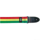DUNLOP BОВ-04 Bob Marley Wide ремень гитарный, конопля, рисунок в цветах флага Ямайки