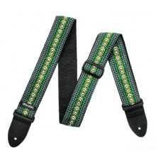 DUNLOP D67-04GN Jacquard Matrix Green ремень гитарный, жаккард