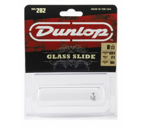 DUNLOP 202 Tempered Glass Regular Medium (18 x 22 x 69mm, rs 8) слайд стеклянный