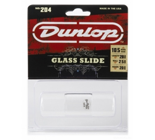 DUNLOP 204 Tempered Glass Medium Medium Knuckle (20 x 25 x 28mm, rs 10-11) слайд стеклянный