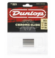DUNLOP 221 Chromed Steel Medium Medium Knuckle (19 x 22 x 28mm, rs 9-10) слайд хромированный
