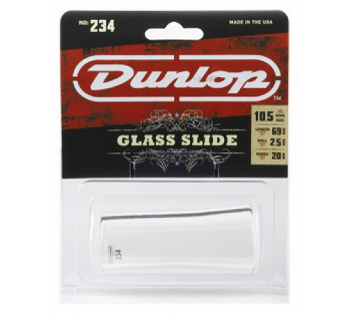 DUNLOP 234 Tempered Flare Medium (20 x 25 x 69mm, rs 10-11) слайд стеклянный с изгибом