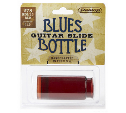 DUNLOP 278 Red Blues Bottle Regular Large слайд стеклянный в виде бутылочки, красный