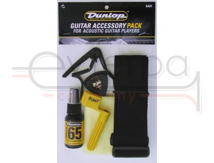 DUNLOP GA21 Acoustic Guitar Accessory Pack With Strap набор аксессуаров д/акустической гитары+ремень
