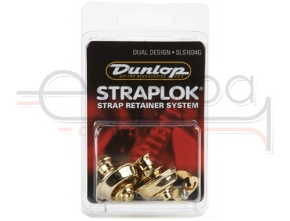 DUNLOP SLS1034G Dual Design стрэплоки, золото 24к