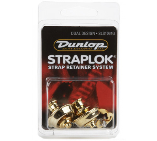 DUNLOP SLS1034G Dual Design стрэплоки, золото 24к