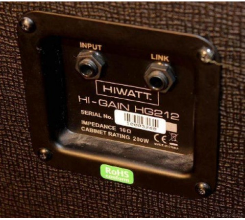 HIWATT HG212 кабинет для усилителя электрогитары, 200 Вт/16 Ом, 2Х12