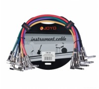 JOYO CM-05 Patch Cables набор инструментальных кабелей 36 см, 6 шт, угловые TS-TS 6,3 мм