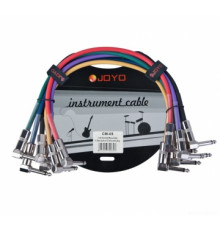 JOYO CM-05 Patch Cables набор инструментальных кабелей 36 см, 6 шт, угловые TS-TS 6,3 мм
