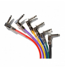 JOYO CM-11 Patch Cables набор инструментальных кабелей 20 см, 6 шт, угловые TS-TS 6,3 мм