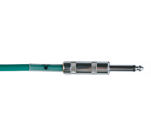 JOYO CM-12 Cable Green инструментальный кабель, 4,5 м, TS-угловой TS 6,3 мм