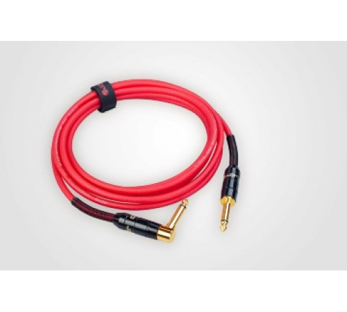 JOYO CM-19 red (красный) инструментальный кабель, 3 м, TS-угловой TS 6,3 мм