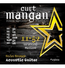 CURT MANGAN 80/20 Bronze 11-52 12-String струны для 12-струнной акустической гитары