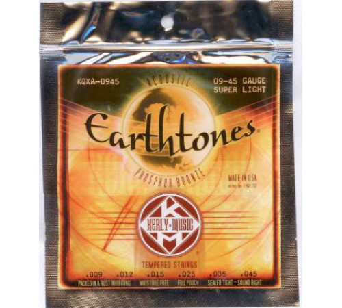 KERLY KQXA-0945 Earthtones Phosphor Bronze Tempered струны для акустической гитары