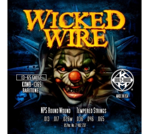 KERLY KXWB-1365 Baritone Wicked Wire Roundwound Tempered струны для баритон гитары