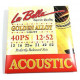 LA BELLA 40PS Golden Alloy 80/20 Light 12-52 струны для акустической гитары
