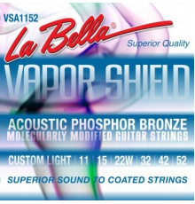 LA BELLA VSA1152 Vapor Shield Acoustic Custom Light 11-52 струны для акустической гитары с покрытием