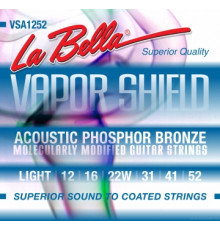 LA BELLA VSA1252 Vapor Shield Acoustic Light 12-52 струны для акустической гитары с покрытием