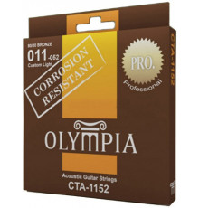 OLYMPIA CTA1152 Coated 80/20 Bronze Wound 11-52, струны для акустической гитары, бронза с дополнител