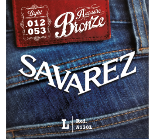 SAVAREZ A130L струны для акустической гитары (12,16,24,32,42,53), бронза, легкие