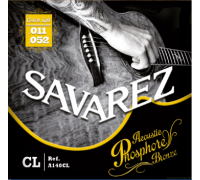 SAVAREZ A140CL струны для акустической гитары (11,15,22,32,42,52), фосфор бронза, легкие
