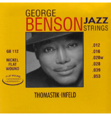 THOMASTIK George Benson GB112 cтруны для акустической гитары, 12-53, сталь/никель, плоская оплётка
