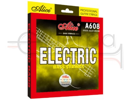 ALICE A608 (5)-M струны для бас гитары 5-и струнной, .045 .065 .085 .105 .130, никелированные со ста
