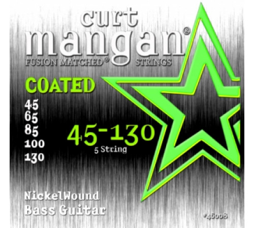 CURT MANGAN Nickelplated Bass Strings COATED 45-130 5 String струны для 5-струнной бас-гитары