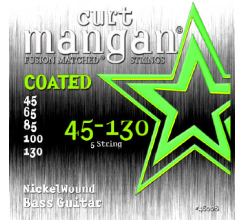 CURT MANGAN Nickelplated Bass Strings COATED 45-130 5 String струны для 5-струнной бас-гитары