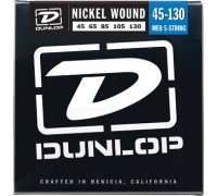 DUNLOP DBN Nickel Plated Steel Bass 45-130 5 Strings струны для 5-струнной бас-гитары