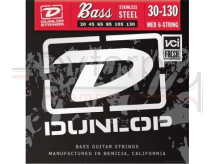 DUNLOP DBS Stainless Steel Bass 30-130 6 Strings струны для 6-струнной бас-гитары