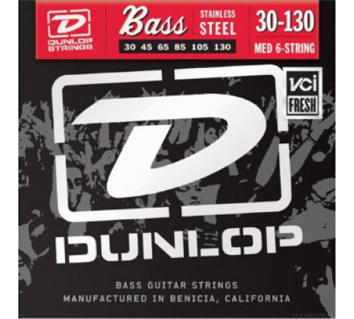 DUNLOP DBS Stainless Steel Bass 30-130 6 Strings струны для 6-струнной бас-гитары