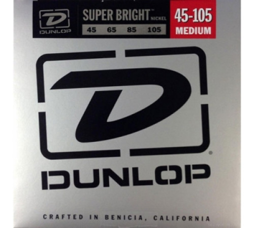 DUNLOP DBSBN Super Bright Nickel Wound Bass 45-105 струны для бас-гитары