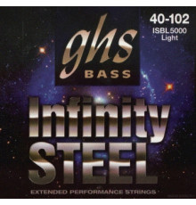 GHS ISBL5000 Infinity Steel Light 40-102 струны для бас-гитары, стальная обмотка с покрытием