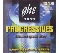 GHS L8000 Progressives Light 40-100 струны для бас-гитары, обмотка высокомагнитный сплав