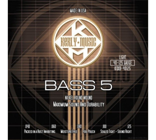 KERLY KQXB-40125 Nickel Plated Steel Tempered 5 Strings струны для 5-струнной бас-гитары