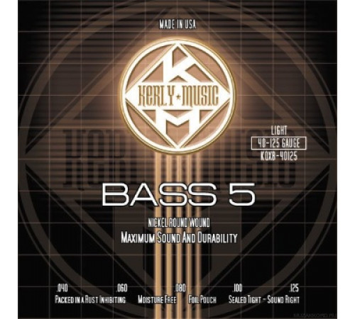 KERLY KQXB-40125 Nickel Plated Steel Tempered 5 Strings струны для 5-струнной бас-гитары