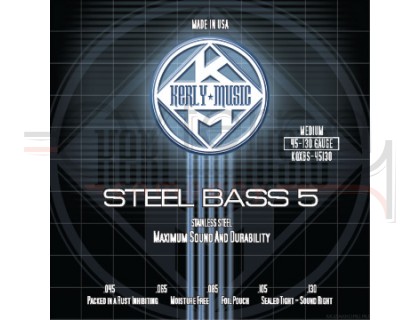 KERLY KQXBS-45130 Stainless Steel Tempered 5 Strings струны для 5-струнной бас-гитары