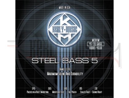 KERLY KQXBSF-45130 Stainless Steel Flat Wound струны для 5-струнной бас-гитары