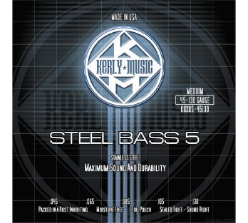 KERLY KQXBSF-45130 Stainless Steel Flat Wound струны для 5-струнной бас-гитары