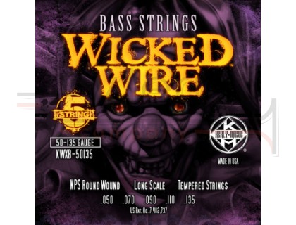 KERLY KWXB-50135 Wicked Wire Nickel Plated Steel Tempered 5 Strings струны для 5-струнной бас-гитары