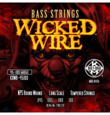 KERLY KXWB-45100 Wicked Wire Nickel Plated Steel Tempered струны для бас-гитары