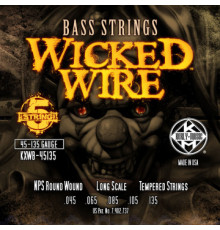 KERLY KXWB-45135 Wicked Wire Nickel Plated Steel Tempered 5 Strings струны для 5-струнной бас-гитары