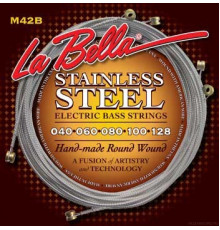 LA BELLA M42-B Stainless Custom Light 5-String 40-128 струны для 5-струнной бас-гитары