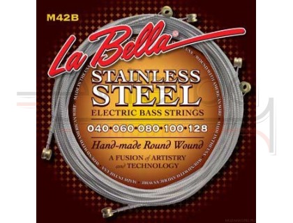 LA BELLA M42-B Stainless Custom Light 5-String 40-128 струны для 5-струнной бас-гитары